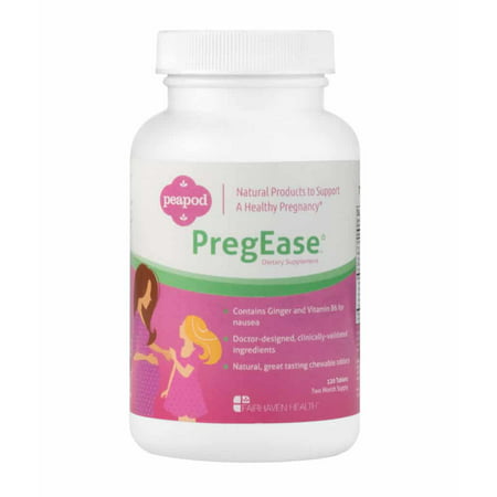 PeaPod PregEase for Morning Sickness and Heartburn Relief 120