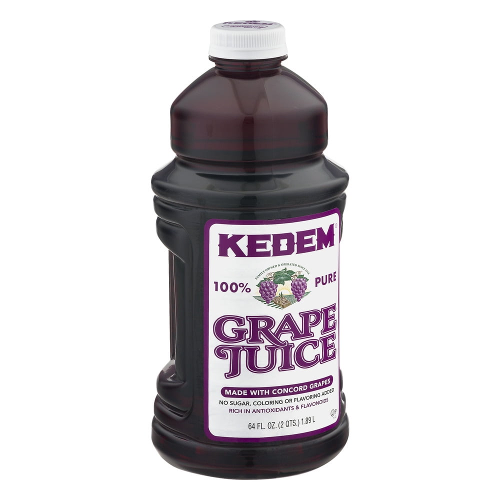 (2 pack) Kedem 100% Juice, Grape, 64 fl oz, 1 Count