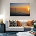 thumbnail image 2 of wall26 - Canvas Wall Art - Sailboat Sailing onThe Sea at Sunset - Giclee Print Gallery Wrap Modern Home Art Ready to Hang - 12x18 inches, 2 of 3