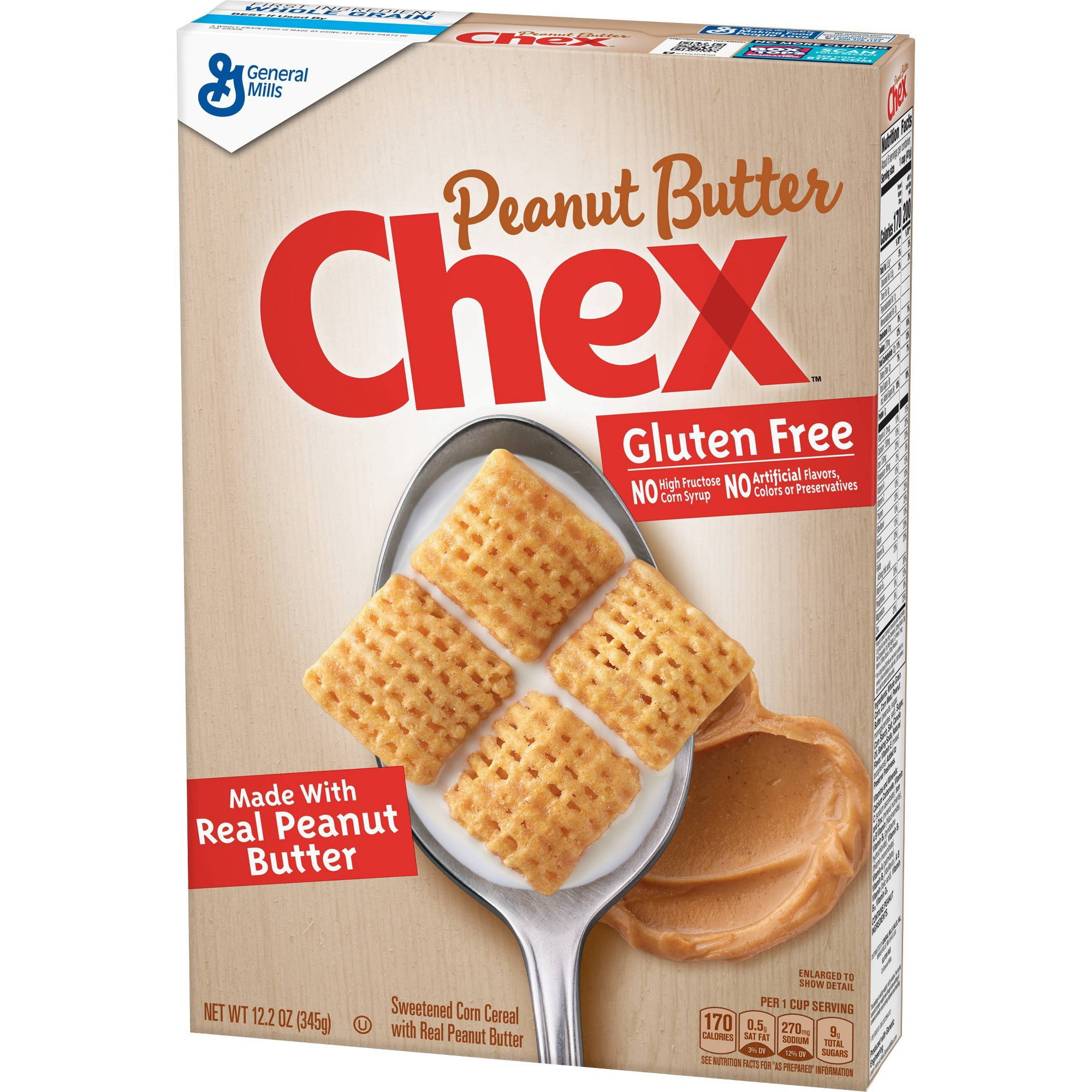 Chex Peanut Butter Gluten-Free Breakfast Cereal - 12.2oz (Pack of 12)