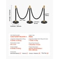 thumbnail image 5 of VEVOR Stanchions and Velvet Ropes, 6 Pcs Crowd Control Barriers with 4 Black Velvet Ropes, Stainless Steel Stanchion Post Queue with Sand Injection Hollow Base for Theater, Wedding, Party Supplies, 5 of 9