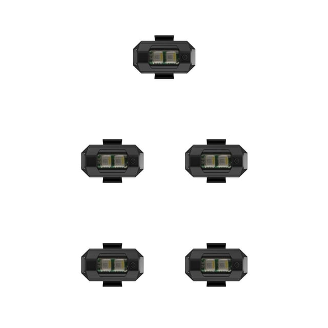 relayinert Universal Motorcycle Warning Light Electric Bike Scooter Rear Lamp Alarming Anti-Collision Taillight Motorbike Modified Show as Picture 5Set