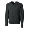 thumbnail image 2 of Men's Cutter & Buck Heather Charcoal Auburn Tigers Lakemont Tri-Blend Big & Tall V-Neck Pullover Sweater, 2 of 3