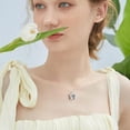 thumbnail image 4 of SOULMEET Hummingbird Necklace Silver, Hummingbird Heart Pendant with Red Bell Flower Hummingbirds Gifts for Women, 4 of 10