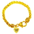 thumbnail image 2 of Trump 2024 Gold Heart On A Antique Wheat Chain Bracelet, What A Great Gift For Yourself, Or Someone Special, Or A Great Donor Gift. Hypoallergenic-Safe, No Nickel, Lead, Or Cadmium In The Metal.© 2024, 2 of 2