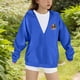 thumbnail image 5 of Sudadera con capucha y manga larga para niños y niñas, estilo informal, deportivo, con estampado degradado, cuello redondo, poliéster, 5 of 6