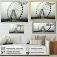 thumbnail image 4 of Designart "Dizzying Heights Grey Ferris Wheel" Architecture Floater Framed Wall Decor, 4 of 7