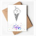 thumbnail image 1 of Black Outline Sesame Biscuits Ice Welcome Back Greeting Cards Envelopes Blank, 1 of 3