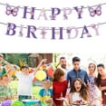 thumbnail image 6 of Happy Birthday Butterfly Party Decorations, Purple & Pink Butterfly Garland With 15-Piece Banner, For Birthday Parties, Birthdays, Butterfly Themed Celebrations, 6 of 6