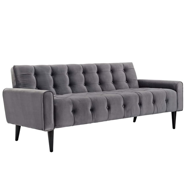 Modway EEI-2456-GRY Delve Velours Gris, Sofa, Tissu Gris