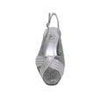 thumbnail image 2 of FLORAL Layla Women's Wide Width Glittery Slingback with Pleated Front Crystals SILVER 8, 2 of 6