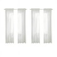 thumbnail image 2 of Window White Sheer Curtains 90 Inches Long 4 Panels Sheer White Curtains Clear Curtains Basic Rod Pocket Panel, 2 of 5