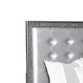 thumbnail image 2 of Leatherette Eastern King Headboard with Faux Crystal Inlay, Silver, 2 of 3