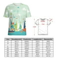 thumbnail image 2 of Sailboats Seagulls Ocean Adventure Womens Tops Women's Fashion Casual Short Sleeve Flower Print Round Neck Pullover Top Blouse, 2 of 7
