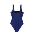 thumbnail image 3 of UKAP Maillot de Bain Femme Sans Manches une Pièce Col en V Tenue de Plage Source Chaude Bleu Foncé TG, 3 of 4