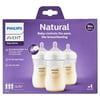 Philips Avent Natural Baby Bottles with Natural Response Nipples (Medium Flow, Flow 3), 9oz, 3-Pack, SCY903/93