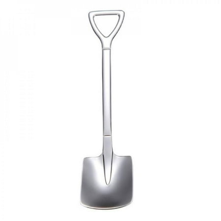 

[Big Save!]304 Stainless Steel Shovel Spoon Cute Engineer Flat Pointed Shovel Spoon Eat Dessert Cake Ice Crea-m Watermelon Spoon
