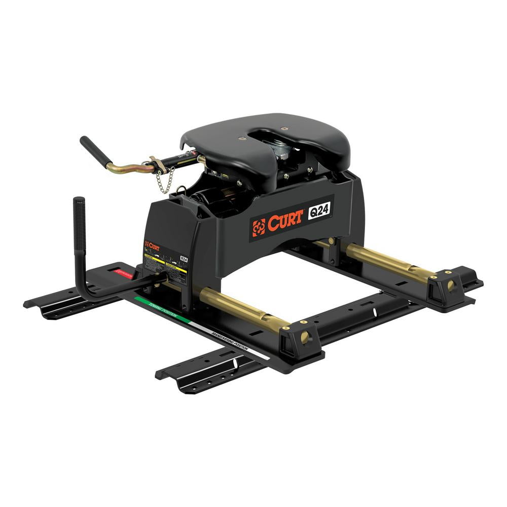 CURT 16646 Q24 5th Wheel Slider Hitch with Base Rails for Short Bed