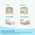 Graco Stella 4in1 Convertible Mini Baby Crib with Mattress, Driftwood