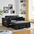 thumbnail image 5 of 54" Pull-Out Sleeper Sofa Bed Double Seat Recliner Sofa Bed with Armrests with Storage and Side Pockets,Adjustable Backrest and Lumbar Pillow for Apartments,Living Rooms,etc.with USB Power Outlet, 5 of 12