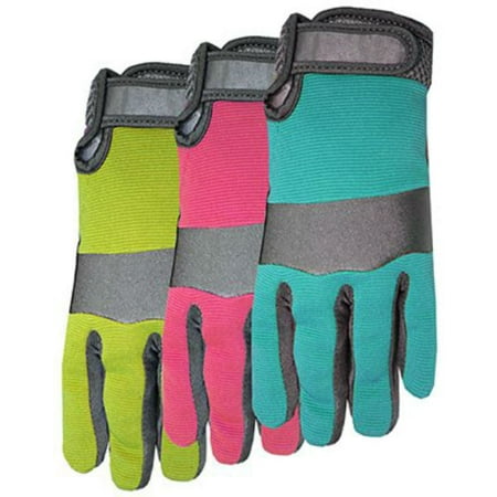 Midwest 149D4-L Ladies Synthetic Palm Glove with Assorted Spandex Back,