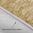 thumbnail image 6 of Round Vinyl Fitted Tablecloth with Flannel Backing Elastic Edge Plastic Table Cover Waterproof Table Cloth Stain-Resistant Wipeable for 45"-52" Round Table, 6 of 6