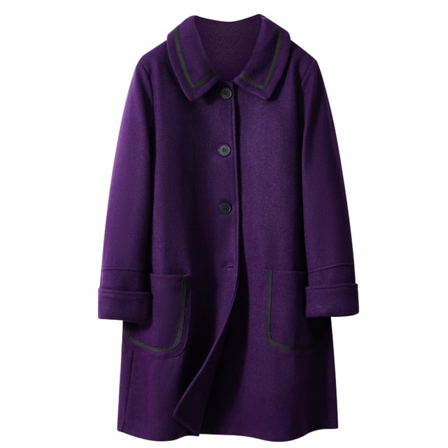 Timegard Womens Coat Plus Size Long Sleeve Button up Cardigan Fall Winter Casual Warm Mid-Long Overcoat