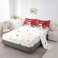thumbnail image 6 of Castle Fairy Teenagers Christmas Snowman 7-Piece Twin Bedding Sets,Red Sparrows Bedding Comforter Set,Happy New Year Breathable Sheet Sets,Breathable Home Decor, 6 of 9