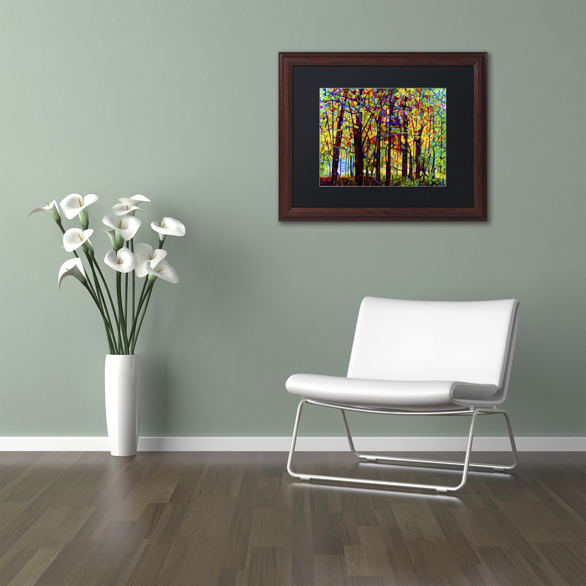 Mandy Budan 'Standing Room Only' Black Matted Framed Art