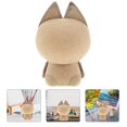 thumbnail image 2 of DIY Painting Animal Ornament Creative DIY White Embryo Cat Wood Crafts Lovely Workblank Cat Desktop Adornments DIY Drawing Unfinished Cat Model Decor, 2 of 4