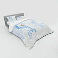 thumbnail image 3 of Ambesonne Winter Bedding Set 3 Pcs, Snowman Cartoon, Twin, Pale Blue White, 3 of 3