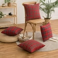 thumbnail image 6 of 2 Pack Christmas Plaid Decorative Throw Pillow Covers Scottish Tartan Cushion Case for Farmhouse Home Holiday Decor Red and Green,, 6 of 6