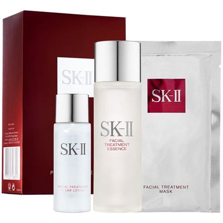 SK-II Pitera Essence Set - 1 oz Facial Treatment Clear Lotion, 2.5 oz Skin Balancing Essence, 1 Pc Facial Treatment