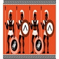 thumbnail image 3 of Retro Duvet Cover Set, Historical in Greece Theme Cultures, Decorative 2 Piece Bedding Set with 1 Pillow Shams, Twin Size, Orange Black White, by Ambesonne, 3 of 3