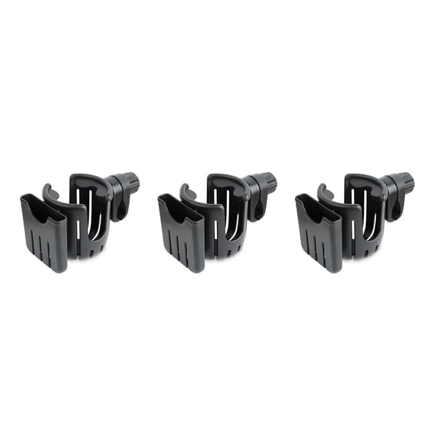 Soidarity Portavasos para cochecito, portavasos universal, estante de almacenamiento para botellas de bebidas, jaula de plástico, organizador de 2 en 1 negro 3piezas Soidarity CBP229239