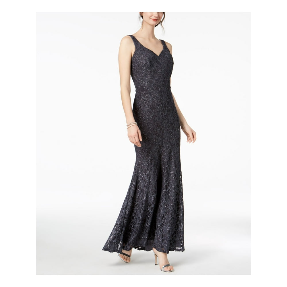 betsy and adam v neck gown