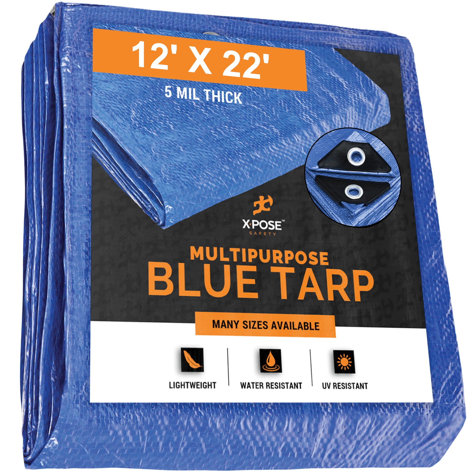 Projex  12 ft W x 20 ft L Light Duty  Polyethylene  Tarp  Blue 