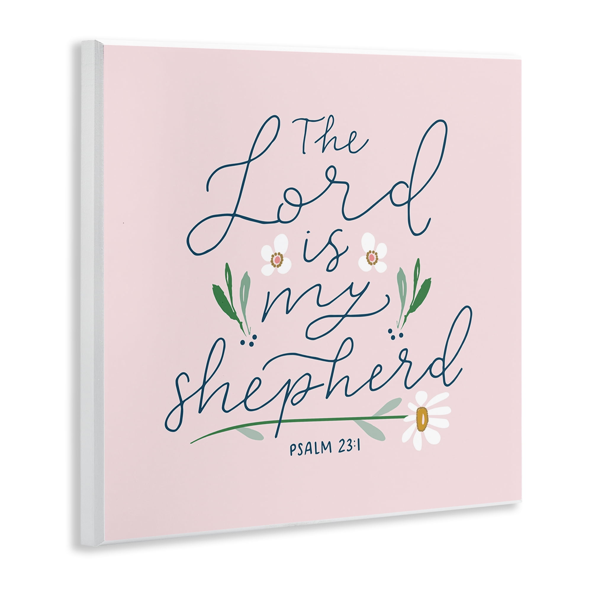 Stupell Industries Lord Is My Shepherd Religious & Spiritual Painting Unframed Art Print Wall Art, 12 x 12