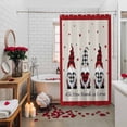 thumbnail image 5 of Valentine's Day Shower Curtain Gnomes Holding Love Hearts Bathroom Curtains with Hooks, Waterproof Fabric Buffalo Plaid Bath Shower Curtains Set for Bathroom Bathtubs Valentines Decor 72x72 Inch, 5 of 9