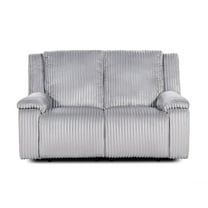 Jennifer Taylor Home Devon 62" 2-Power Motion Loveseat Sofa Moon Gray Corduroy