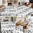 thumbnail image 5 of Black Grey Botanical Area Rugs 5'x7', Washable Small Throw Rugs for Laundry Room Playroom, Spring Floral Summer Farmhouse Indoor Outdoor Rug Non-Slip Low Pile Carpet Runner Reversible Floor Mats, 5 of 8