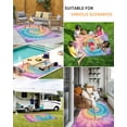 thumbnail image 5 of Outdoor Rug 5x8 ft Abstract Ethnic Waterproof Outdoor Patio Rug Mat Non Slip Outside Area Rugs Carpet for RV,Camping,Porch,Deck,Pool,Balconybackyard,Tie Dye Rainbow Colorful, 5 of 9