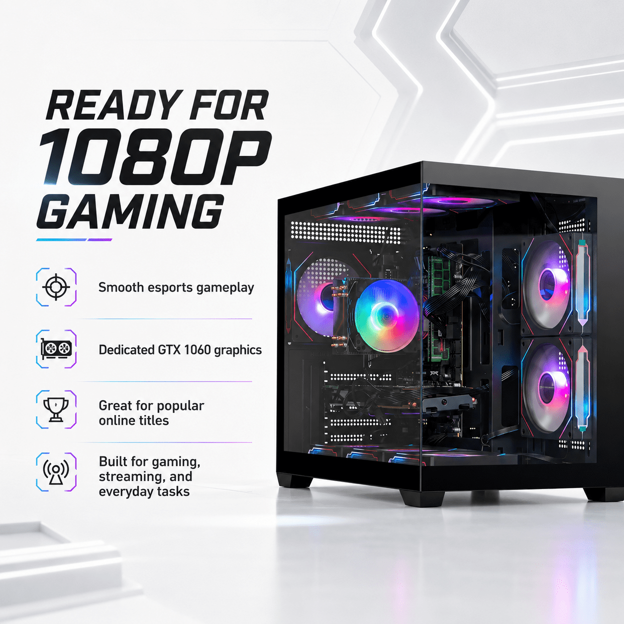 Gaming-Pro Desktop PC Intel Core i7 up to 3.9GHz GTX 1060 16GB RAM