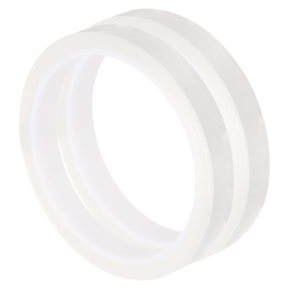 2 Rolls Transparent 0.5 Inch x 36 Yards PET Film Electrical Tape 12mm x 33m