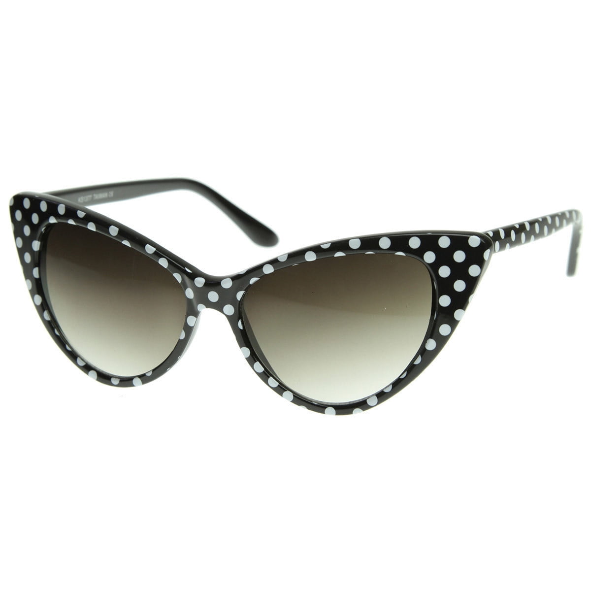 black and white polka dot glasses