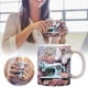 thumbnail image 1 of Taza de café de vidrio con doble pared aislante, asa y tapa para bebidas frías y calientes, 1 of 6