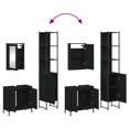 thumbnail image 4 of vidaXL 3 Piece Bathroom Furniture Set Black Engineered Wood, 4 of 16
