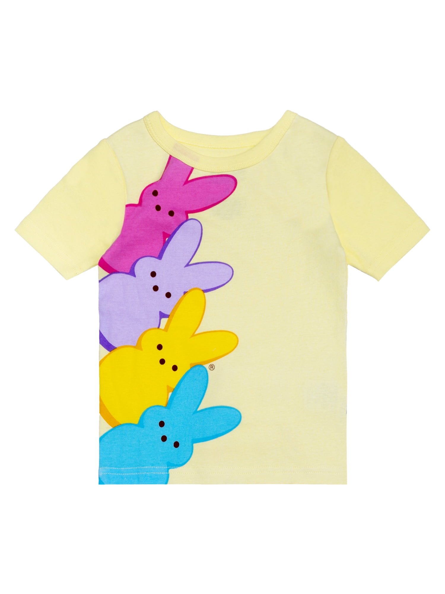 Peeps Girls 2- Piece Easter Short Sleeve and Pant Pajama Set, Sizes 4-10