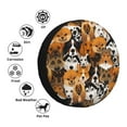 thumbnail image 4 of Salouo Dogs Different Breeds Print Spare Tire Cover 14-17 inch Spare Tire Protector Universal Tough Tire Wheel Cover for Trailer SUV and Truck-16 inch, 4 of 6
