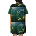 thumbnail image 3 of Bixox Women's Jelly Fish Printed Pajama Set 2 Piece Lounge Set Top and Shorts Soft Pajamas, Shorts with Pockets, 3 of 7